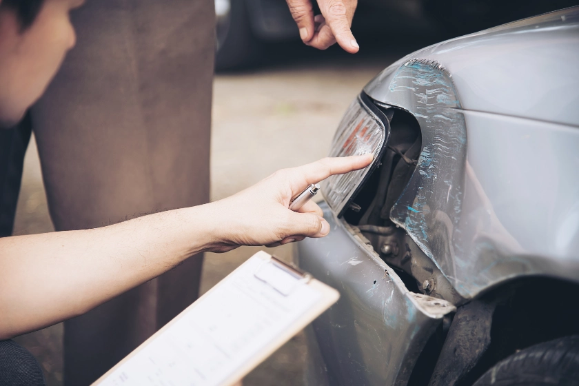 accidente con coche de alquiler
