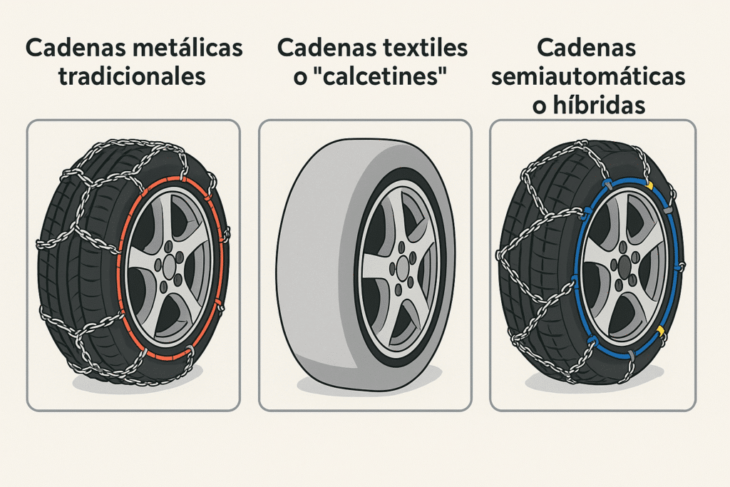 Tipos de cadenas de nieve